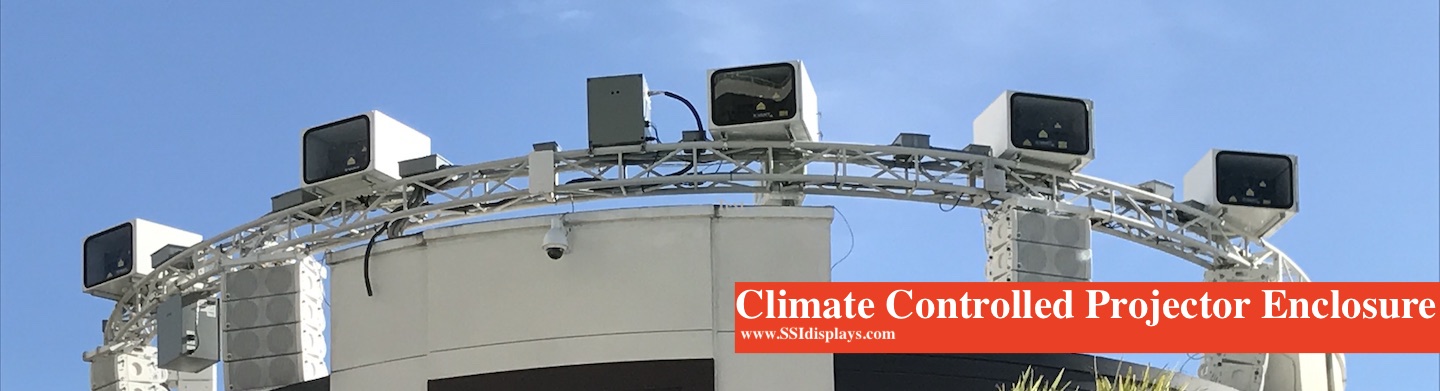 Screen Solutions Defender Series Air Conditioned All Weather Climate Controlled Projector Enclosure - Large - Screen Solutions International