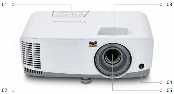 Viewsonic PG707W 4000 Lumens WXGA Business & Education DLP Projector - ViewSonic Corp.