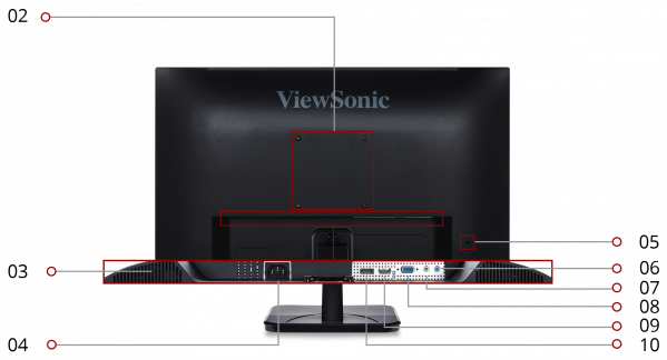 Viewsonic VA2456-MHD 24" 16:9 Reduced Bezel IPS Monitor (with Stand) -