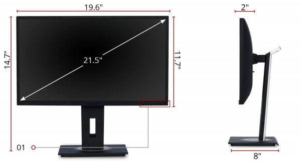 Viewsonic VG2248 22" Ergonomic 40-Degree Tilt 1080p IPS Monitor - ViewSonic Corp.