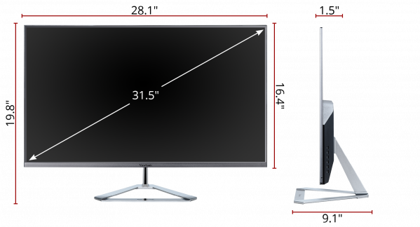Viewsonic VX3276-2K-MHD 32" 1440p Frameless IPS Monitor - ViewSonic Corp.