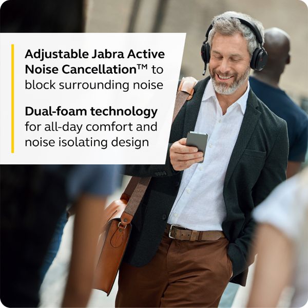Jabra Evolve2 75 Link380c MS Stereo Stand Black Stereo Headset - Jabra